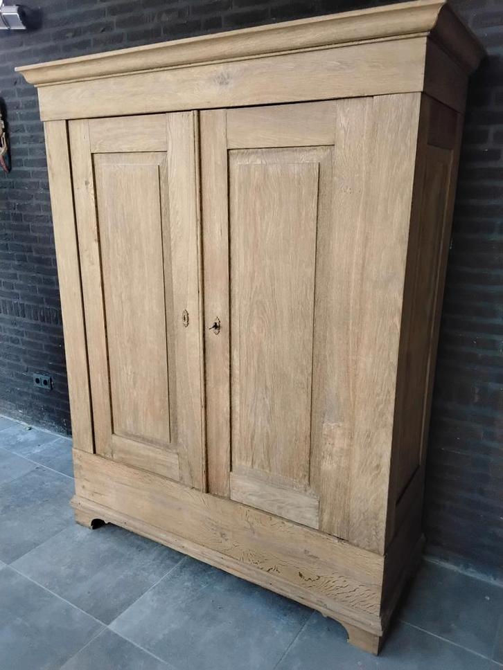 Geloogde antieke oud eiken kast servieskast DEMONTABEL 1880, Antiek en Kunst, Antiek | Meubels | Kasten, Ophalen