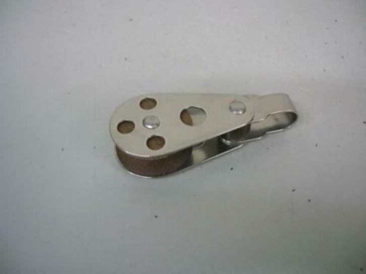 RVS Blok Katrol, enkelschijfs, 8 mm lijn, Watersport en Boten, Accessoires en Onderhoud, Nieuw, Lijn of Blok, Ophalen of Verzenden