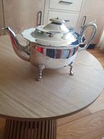 oude theepot/silverplate met prachtige knop op deksel  , Antiek en Kunst, Ophalen of Verzenden