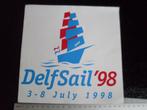 grote sticker delfsail 1998 logo delfzijl, Verzenden, Zo goed als nieuw, Sport