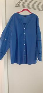 Nieuw blauwe blouse katoen maat 54  van M&S, Blauw, Blouse of Tuniek, Nieuw, Ophalen of Verzenden