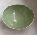Grote groen geglazuurde keramiekschaal, Ophalen, Nieuw, Rond, Porselein of Keramiek