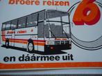 sticker oud Autobus bus reizen BROERE touringcar retro, Verzenden, Zo goed als nieuw, Bedrijf of Vereniging