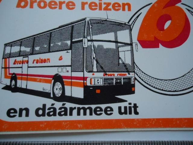 sticker oud Autobus bus reizen BROERE touringcar retro, Verzamelen, Stickers, Zo goed als nieuw, Bedrijf of Vereniging, Verzenden