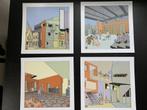 4 theater ansichtkaarten van Joost Swarte in NIEUWSTAAT, Ophalen