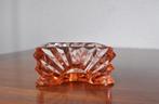 Oud KLEIN Roze Schaaltje Depression Glas Geometrisch 8 cm, Antiek en Kunst, Antiek | Glas en Kristal, Ophalen of Verzenden