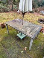 Tuintafel met stoelen gratis af te halen, Tuin en Terras, Tuintafels, Ophalen, Gebruikt, Rechthoekig