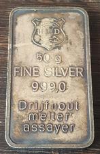 50 gram zilver baar Drijfhout Dupont zeldzaam!, Ophalen, Zilver