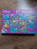 Disney Princess 10 Puzzles - Clementoni, Ophalen of Verzenden, Meer dan 50 stukjes, Zo goed als nieuw, 2 tot 4 jaar