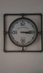 Industriële wandklok, Huis en Inrichting, Woonaccessoires | Klokken, Ophalen, Zo goed als nieuw, Wandklok