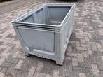 Grijze kunststof palletbox 120x80cm, Niet ingevuld, Gebruikt, 100 cm of meer, 60 cm of meer