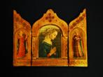 Drieluik Triptiek naar Filippo Lippi Maria met 2 engelen, Antiek en Kunst, Ophalen of Verzenden