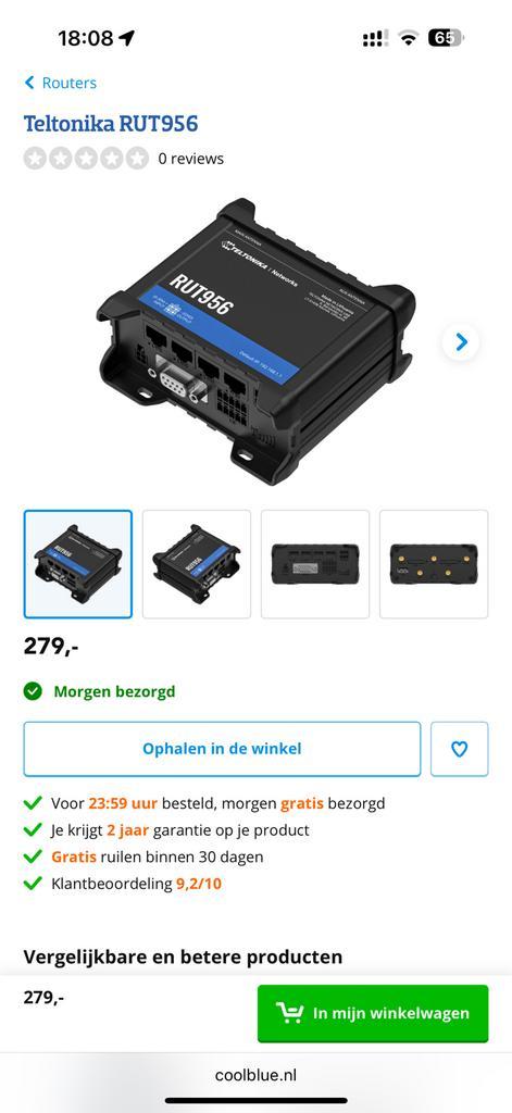 Teltonika RUT956 (Nieuw), Computers en Software, Routers en Modems, Nieuw, Ophalen of Verzenden