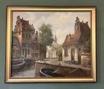 Schilderij stadsgezicht Cor van Eijk.