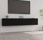 (Zwevend) Zwarte tv meubel 2x.  120x30 houtlook., Ophalen, Zo goed als nieuw, 25 tot 50 cm, Minder dan 100 cm