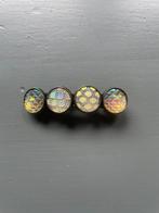 “Bronzen” clip met glas steentjes, Ophalen of Verzenden, Zo goed als nieuw, Haarspeld