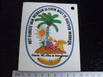 sticker chiquita logo fijnste van werken is niet werken, Verzamelen, Stickers, Verzenden, Zo goed als nieuw, Merk