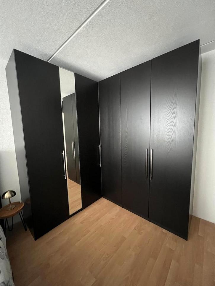 Kledingkast PAX(Ikea) bruin zwart, Huis en Inrichting, Kasten | Kledingkasten, Gebruikt, 200 cm of meer, 50 tot 75 cm, Ophalen