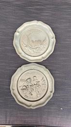 2 mooie tinnen wandborden, Antiek en Kunst, Antiek | Tin, Ophalen of Verzenden