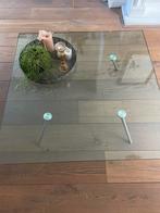 Glazen salontafel. Maupertuus/Henk Vos, Ophalen, Gebruikt, 50 tot 100 cm, Design
