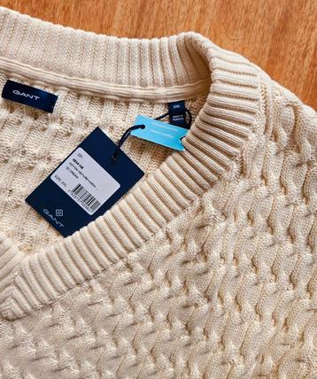 GANT NIEUWE kabeltrui roomwit mt XXL TOPPER  beschikbaar voor biedingen