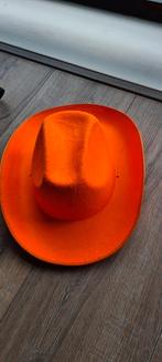 Oranje cowboyhoed, One size fits all, Ophalen of Verzenden, Zo goed als nieuw