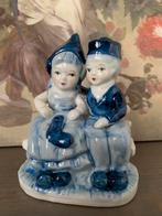 Delfts Blauw Stel op Bankje - Puntgaaf, Ophalen of Verzenden
