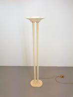 Vintage vloerlamp Maison Le Dauphin travertin regency ’80s, 150 tot 200 cm, Gebruikt, Ophalen of Verzenden, Metaal