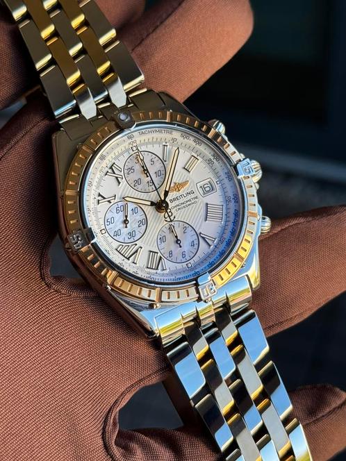 Breitling Crosswind Steel/18K (D13555) ‘01 Full Set NOS!, Sieraden, Tassen en Uiterlijk, Horloges | Heren, Zo goed als nieuw, Polshorloge