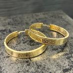 14k gouden oorbellen Versace model nieuw groot, Ophalen of Verzenden