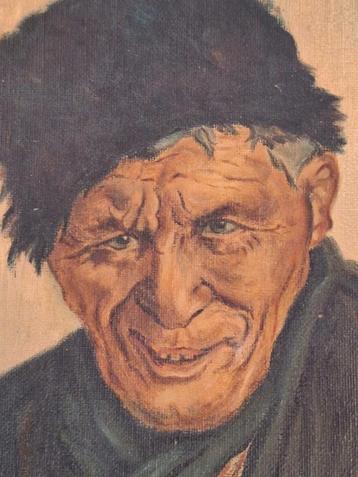Portret visser met bontmuts door G. Meyl volendam beschikbaar voor biedingen
