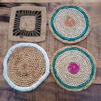 4 retro pannen onderzetters, Ophalen of Verzenden, Glas of Kopje