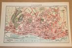 Antieke kaart/plattegrond - Lissabon - Circa 1900, Boeken, Gelezen, Ophalen of Verzenden, Landkaart, 1800 tot 2000