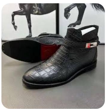 Ahmad Bashaev - Luxe handgemaakte enkellaarzen maat 43 beschikbaar voor biedingen