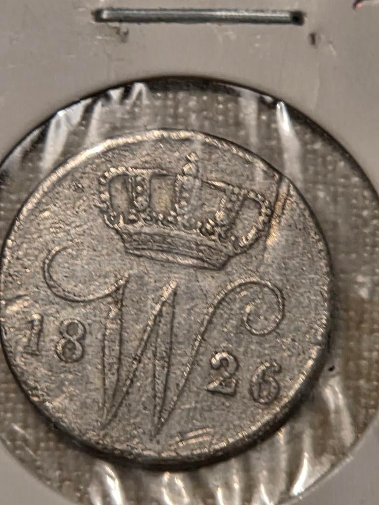 Zilveren 25 cent 1826B Willem I, Zilver, 25 cent, Ophalen of Verzenden, Koning Willem I