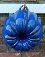Antieke gietijzer tulband vorm DRU? kobalt blauw 27,5 cm, Ophalen of Verzenden