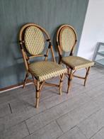Rieten stoelen stoel riet 2 stuks, Ophalen, Gebruikt, Bruin, Twee