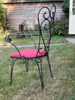 smeedijzeren tuinstoel, Tuin en Terras, Tuinstoelen, Ophalen, Gebruikt, Metaal