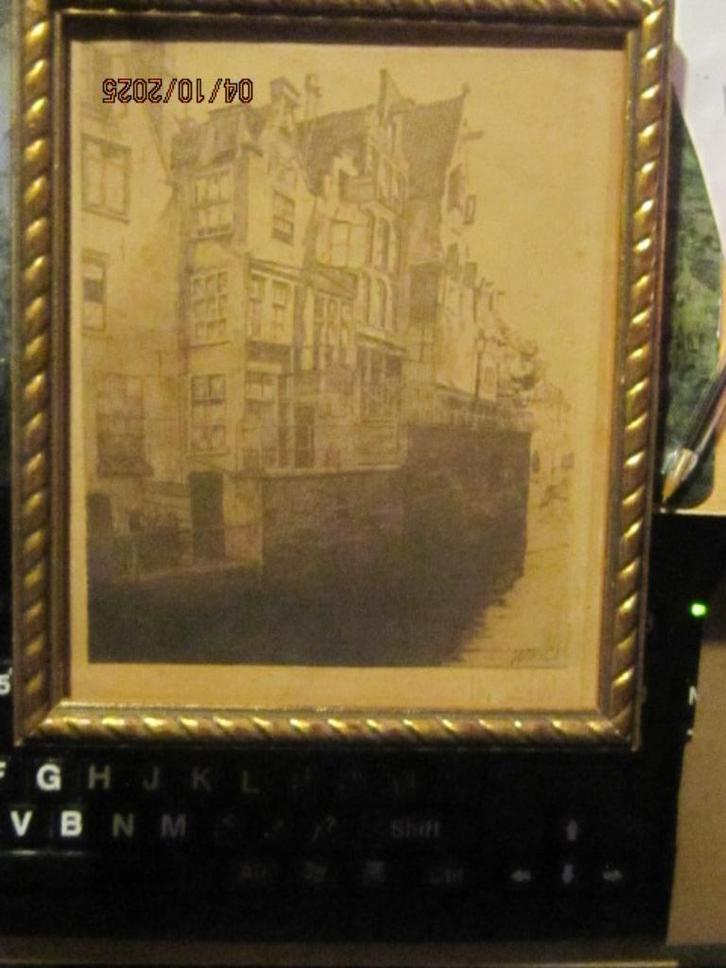 Grimnessesluis Amsterdam, Ets/Grav. Henri PIECK, (scheen), Antiek en Kunst, Kunst | Etsen en Gravures, Ophalen of Verzenden