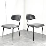 Stoelen eetkamerstoelen Lande model Tripod vintage design, Huis en Inrichting, Stoelen, Ophalen, Zwart, Metaal, Vier