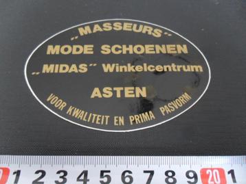 sticker Asten  MASSEURS Mode schoenen MIDAS Winkelcentrum  beschikbaar voor biedingen