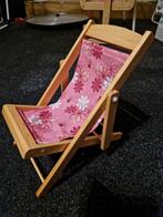 Houten klapstoel strandstoel voor de pop, Ophalen of Verzenden, Zo goed als nieuw, Overige typen