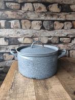 Grijs gewolkte brocante pan, Antiek en Kunst, Antiek | Emaille, Ophalen