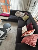 Donkergrijze antraciet velours bank Haco, Ophalen, Gebruikt, Stof