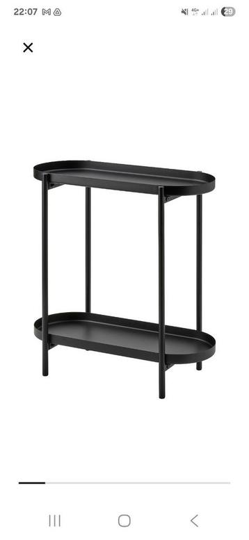 IKEA OLIVBLAD ZWART bijzettafel / plantenstandaard  beschikbaar voor biedingen