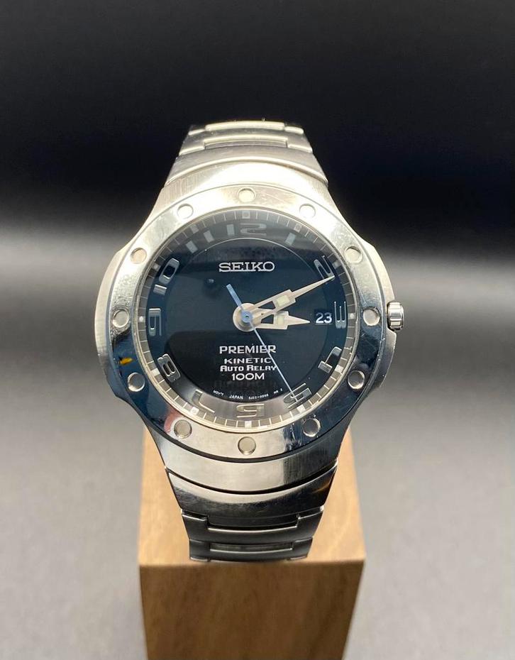 Seiko Premier Kinetic Auto Relay 5J22 0D60, Sieraden, Tassen en Uiterlijk, Horloges | Heren, Zo goed als nieuw, Polshorloge, Seiko