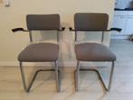 Twee buisframe stoelen, Huis en Inrichting, Stoelen, Ophalen, Gebruikt, Twee, Overige kleuren