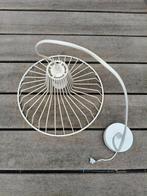 Wit metalen hanglamp E27 grote fitting, Ophalen of Verzenden, Zo goed als nieuw, Minder dan 50 cm