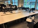 GRATIS 6x 2 XL bureau met stalen frame (duo bureau), Ophalen, Gebruikt, Bureau