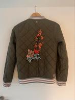 Leuke indian bluejeans bomber jacket met bloemen design, Ophalen of Verzenden, Zo goed als nieuw